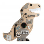 Manipulačná doska / Activity board Tyranosaurus - sivý 77 × 76 cm so stojanom
